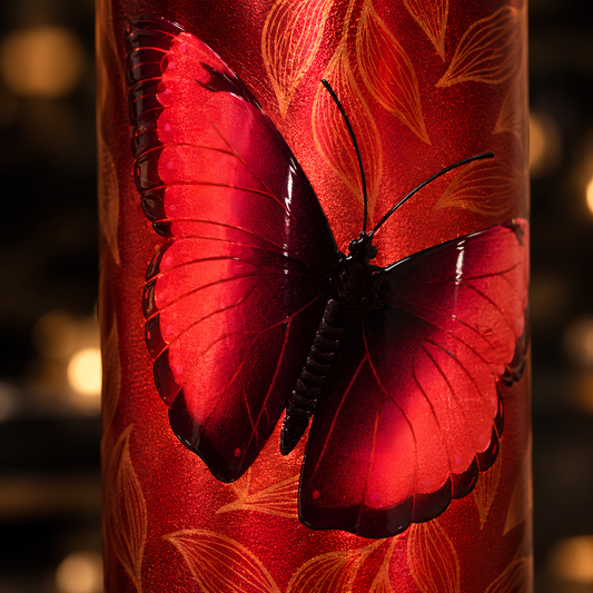 Tamrit CuPro Butterfly UV Embossed Copper Bottle 900 ml