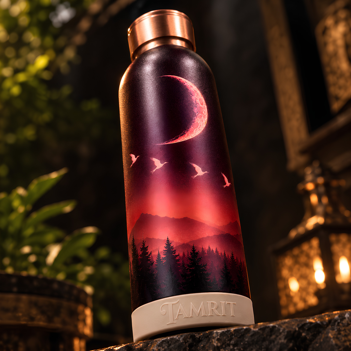 Tamrit CuPro Midnight Moon UV Embossed Copper Bottle 900 ml