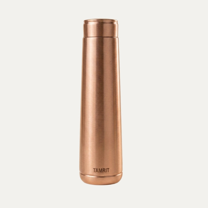 Pure Copper Water Bottle 1 Litre | Matte Finish | Ayurvedic Copper Vessel for Drinking | Leak-Proof, Toxin-Free | Tamrit