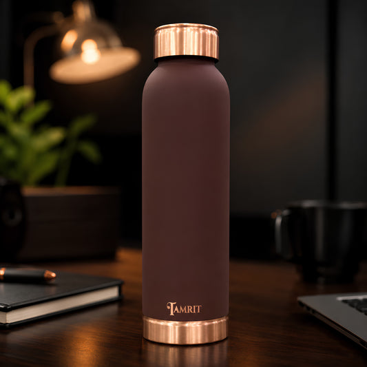 Tamrit CuPro premium brown pure copper water bottle 1 liter