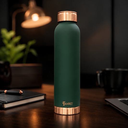 Tamrit CuPro premium green pure copper water bottle 900ml
