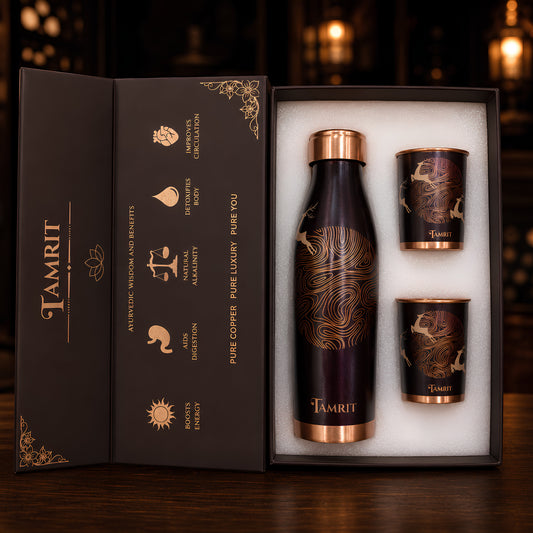Tamrit premium copper gift set - festival and wedding gifting